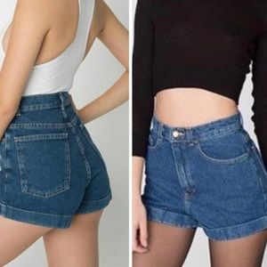American apparel jean shorts